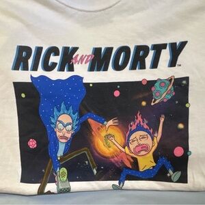 Rick and Morty Adult Swim Official Men's White XXXL T-Shirt Cartoon Network